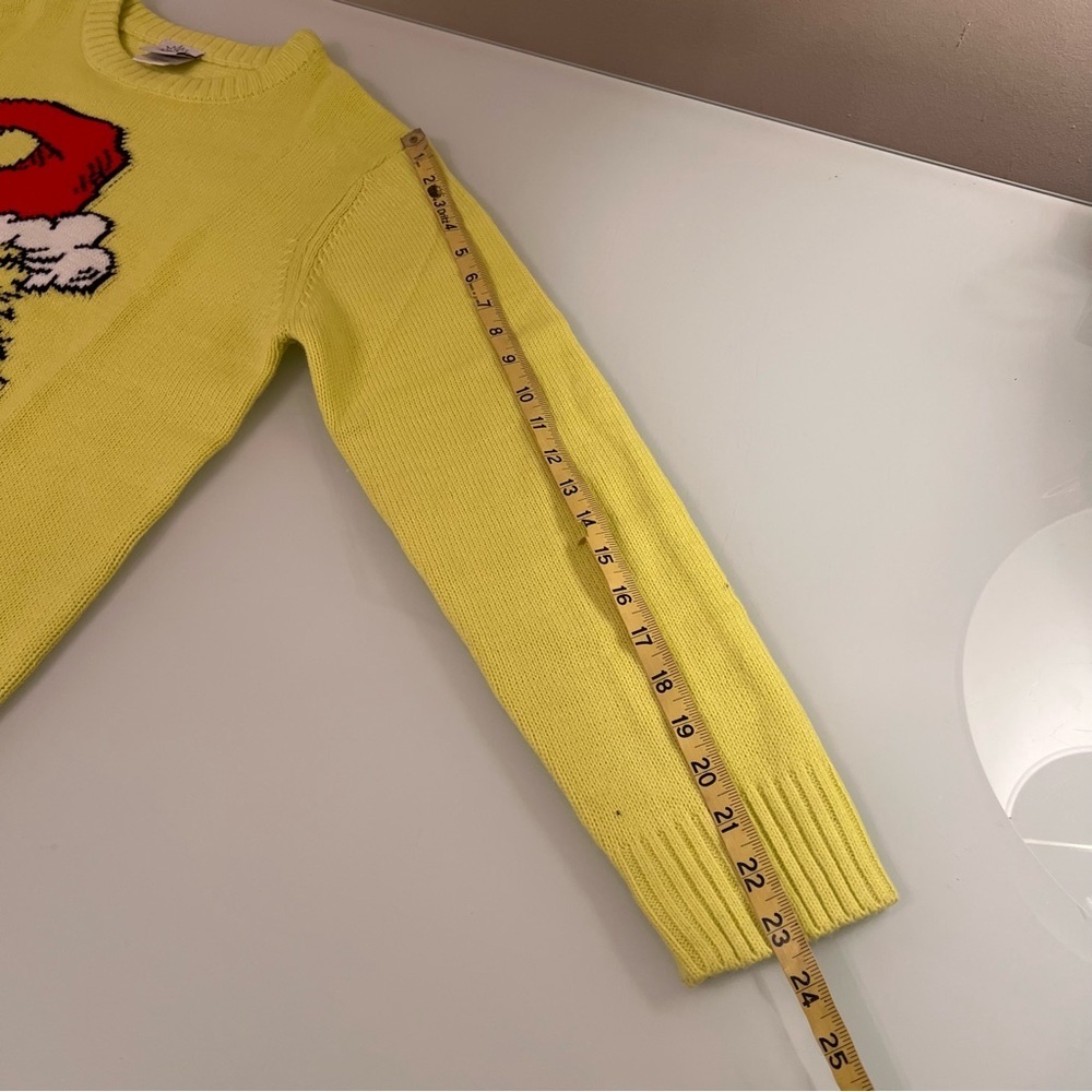 Women's Lime Sweater with Grinch Design - Picture 8 of 9